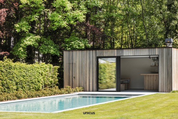 Unicus Poolhouse Moderne Planchette Padouk